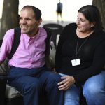 Angela Disisto, right, of Medford, Mass. with her autistic brother Luigi at the Rotenberg Educational Center in Canton, Massachusetts