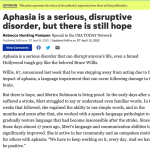 Screenshot of DelawareOnline opinion piece on aphasia
