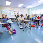 Students in The College School participate in an English language arts lesson. The College School, housed in UD’s College of Education and Human Development, serves students in grades 1-8 with learning differences.